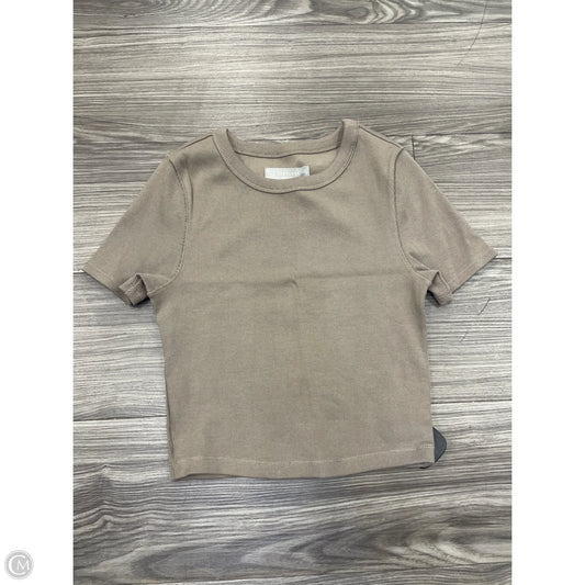Top Short Sleeve By Everlane In Brown, Size: S