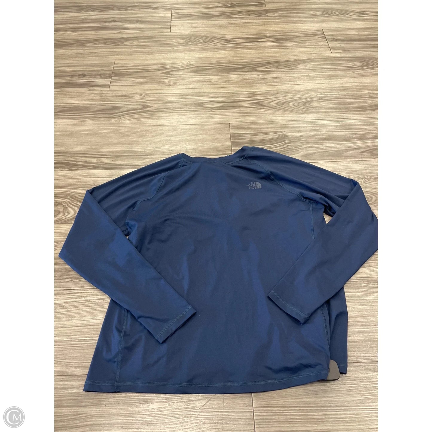 Athletic Top Long Sleeve Collar By The North Face In Blue, Size: 1x