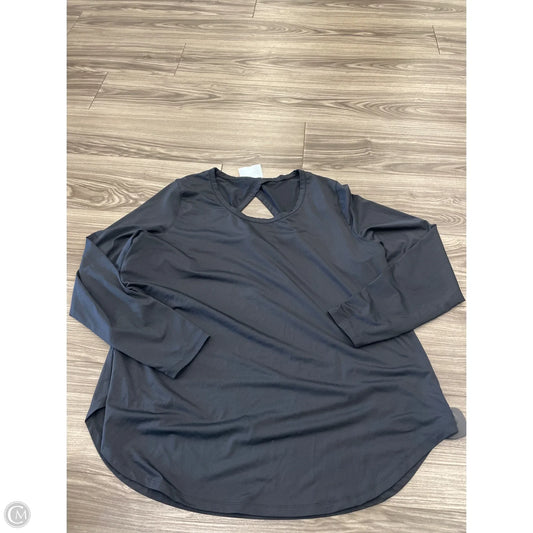 Athletic Top Long Sleeve Collar By Livi Active In Black, Size: Xl
