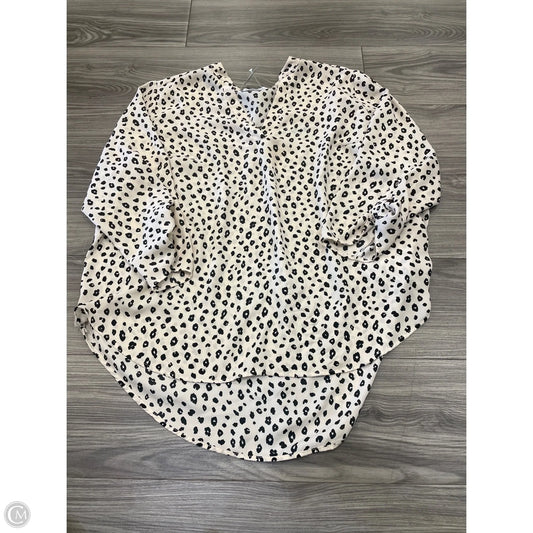 Top Long Sleeve By Lush In Animal Print, Size: 2x