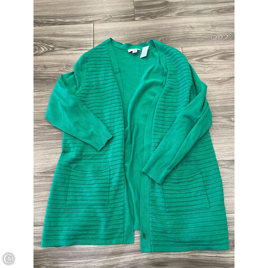 Cardigan By Cj Banks In Green, Size: 1x