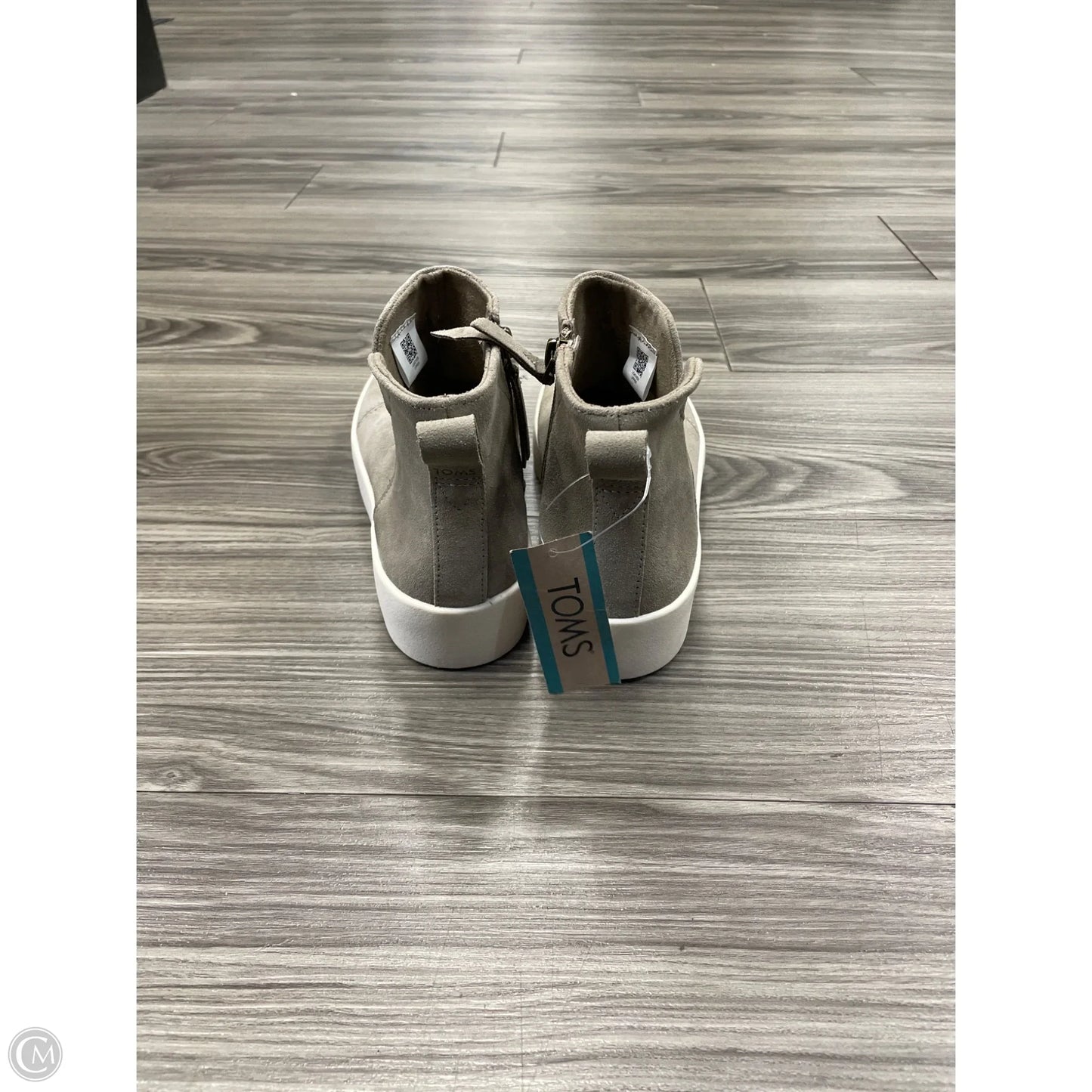 Boots Ankle Flats By Toms In Grey, Size: 6.5