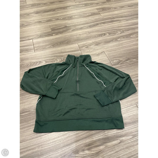 Athletic Sweatshirt Collar By Danskin In Green, Size: L