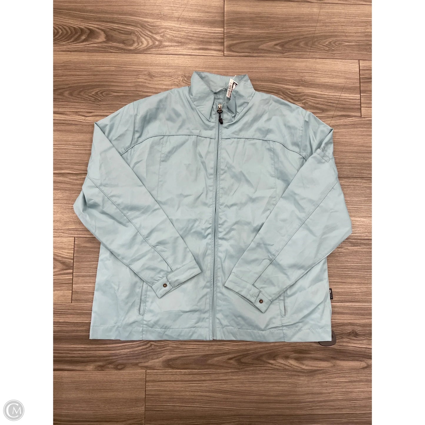 Jacket Windbreaker By Clothes Mentor In Blue, Size: 2x