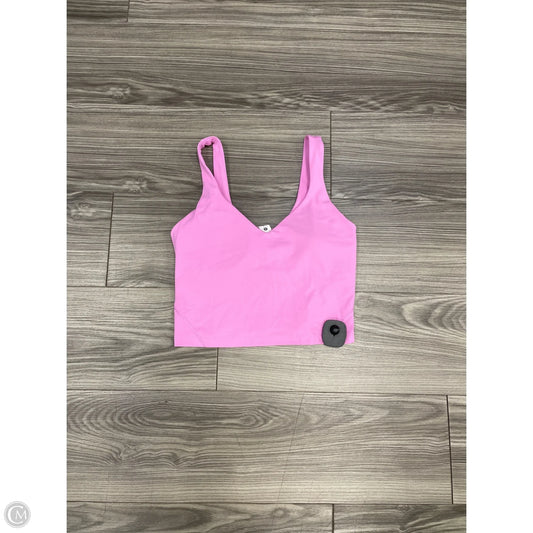 Athletic Tank Top By Lululemon In Pink, Size: 6