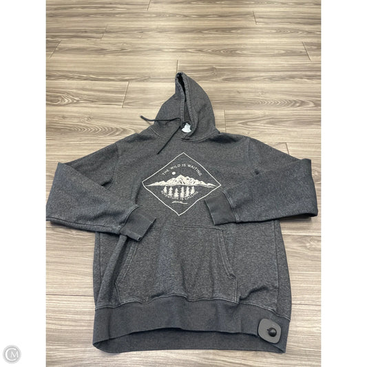 Sweatshirt Hoodie By Eddie Bauer In Grey, Size: M