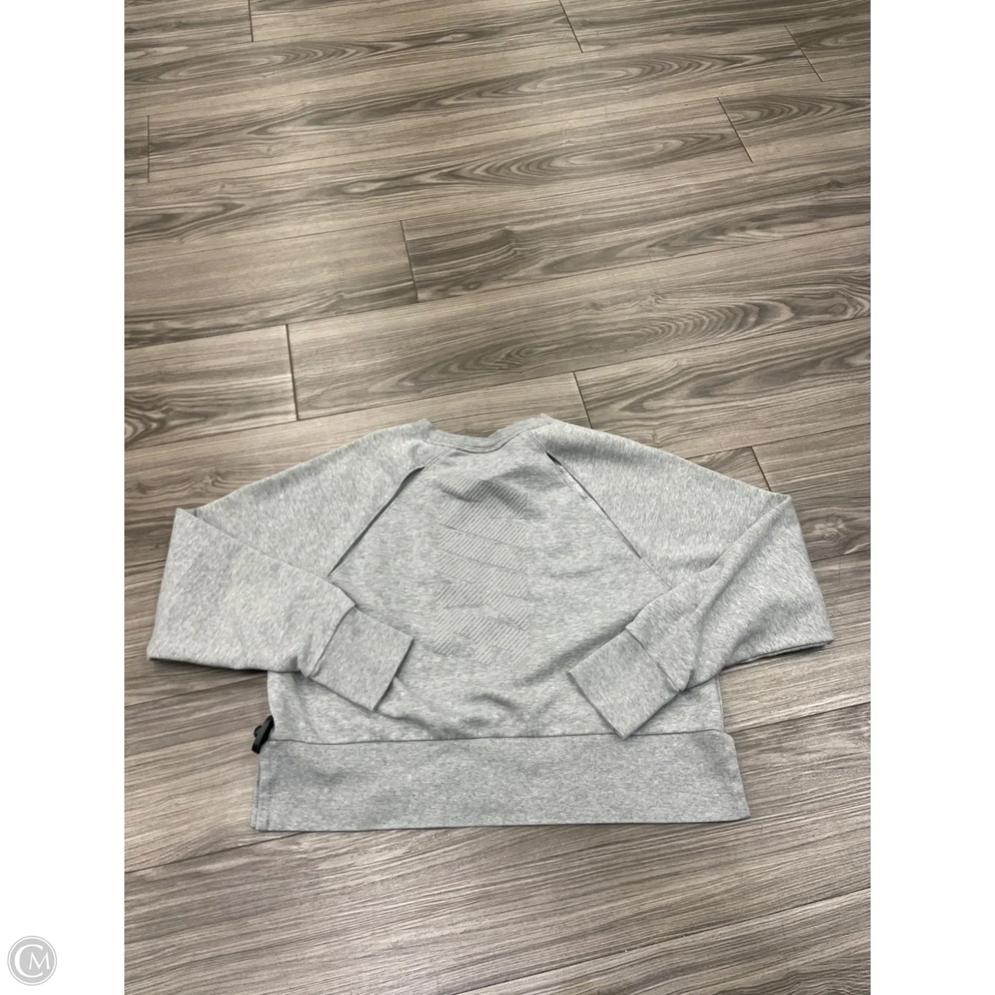 Athletic Sweatshirt Crewneck By Nike In Grey, Size: M