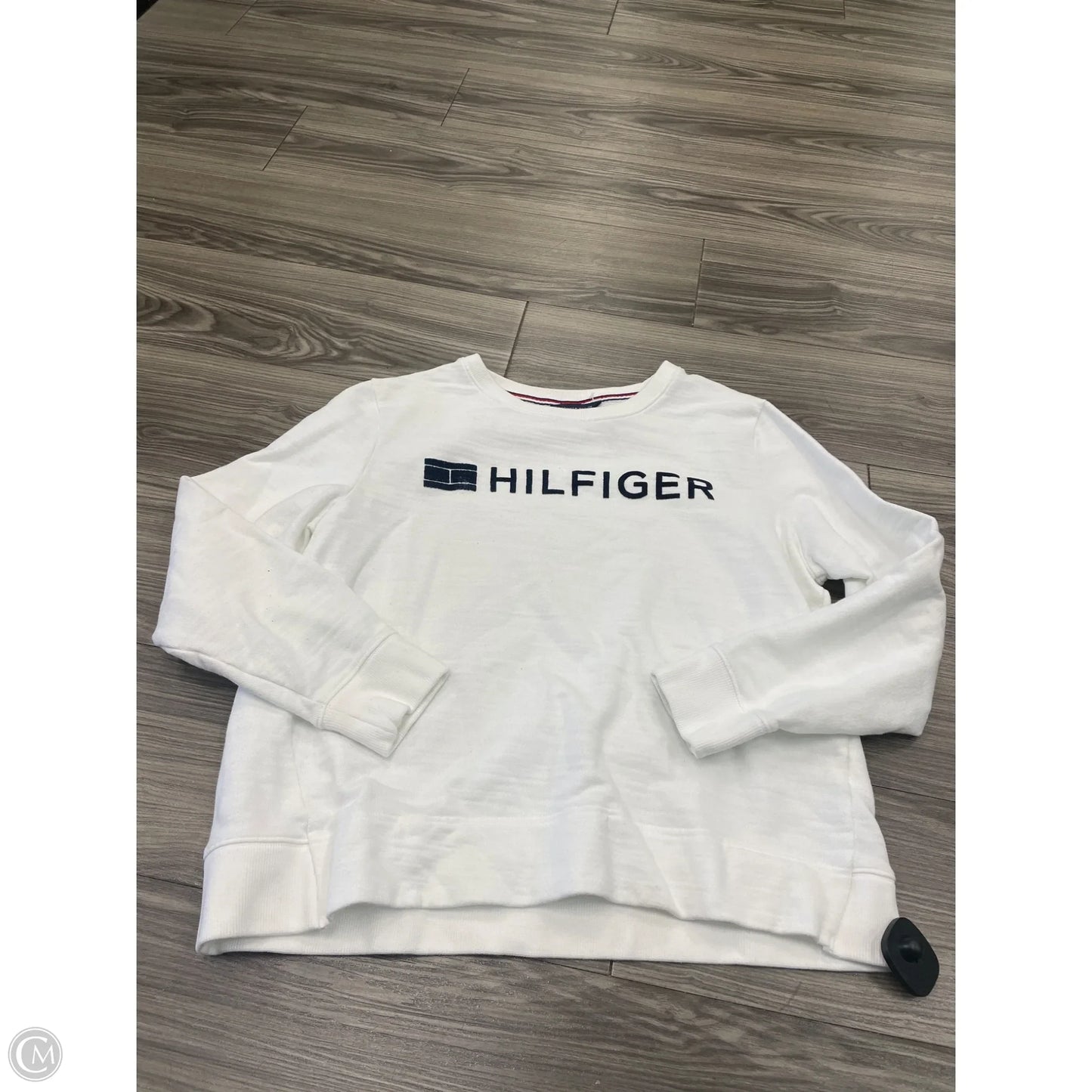Sweatshirt Crewneck By Tommy Hilfiger In White, Size: Xl