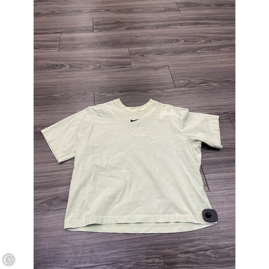 Athletic Top Short Sleeve By Nike In Green, Size: S