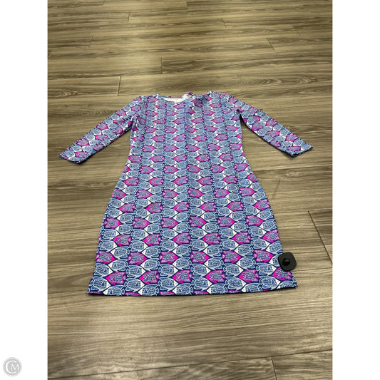 Dress Casual Midi By Vineyard Vines In Blue & Purple, Size: S