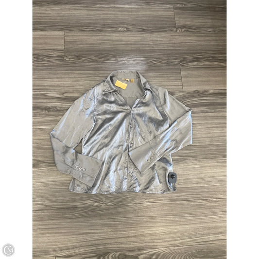 Top Long Sleeve By Caslon In Grey, Size: S