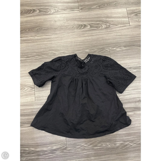 Top Short Sleeve By Clothes Mentor In Black, Size: 1x
