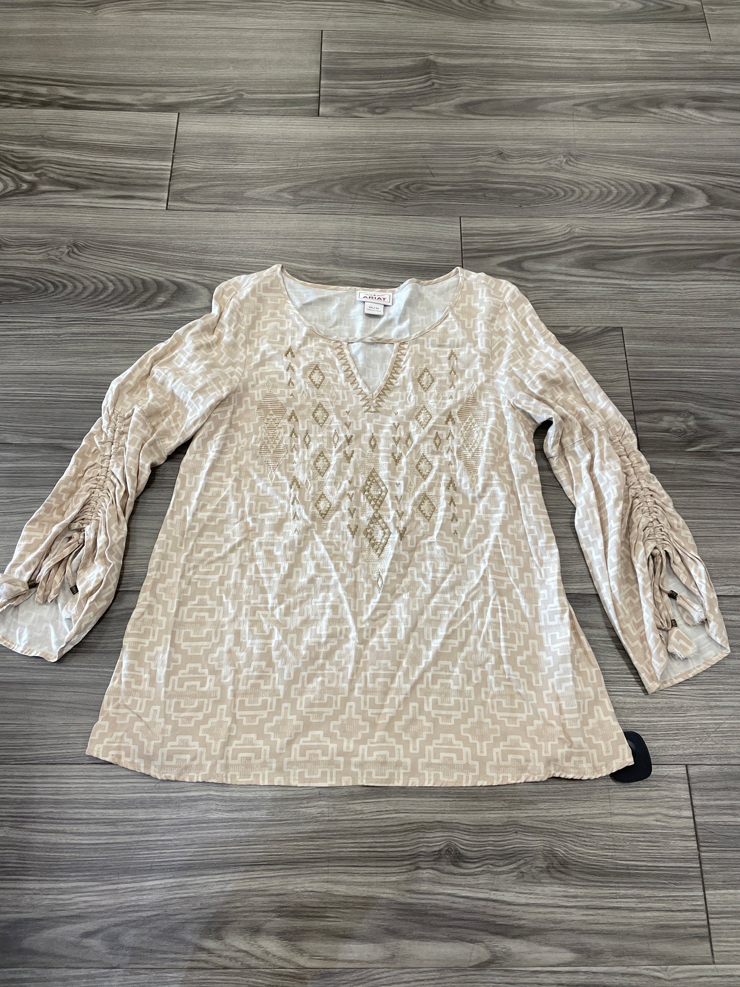 Tan Top Long Sleeve Ariat, Size Xs