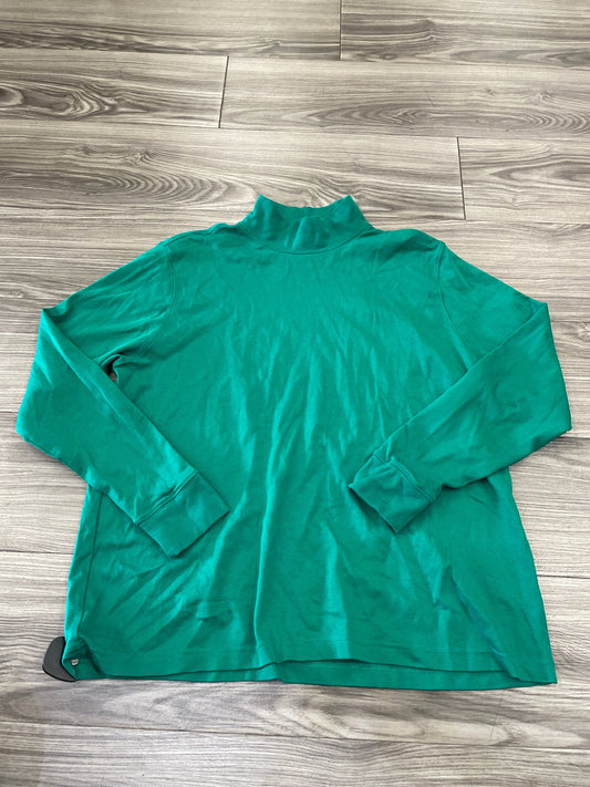 Top Long Sleeve By Lands End In Green, Size: Xl