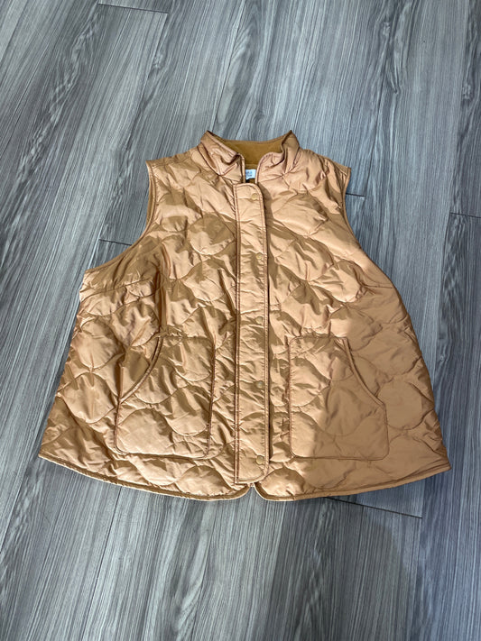 Vest Puffer & Quilted By Croft And Barrow In Brown, Size: 2x