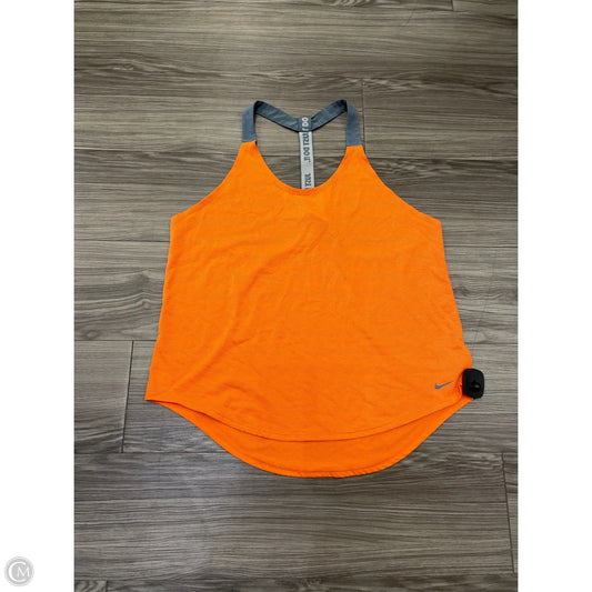 Athletic Tank Top By Nike Apparel In Orange, Size: L