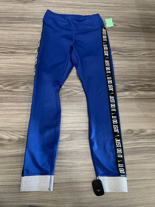 Athletic Leggings By Nike Apparel In Blue, Size: S