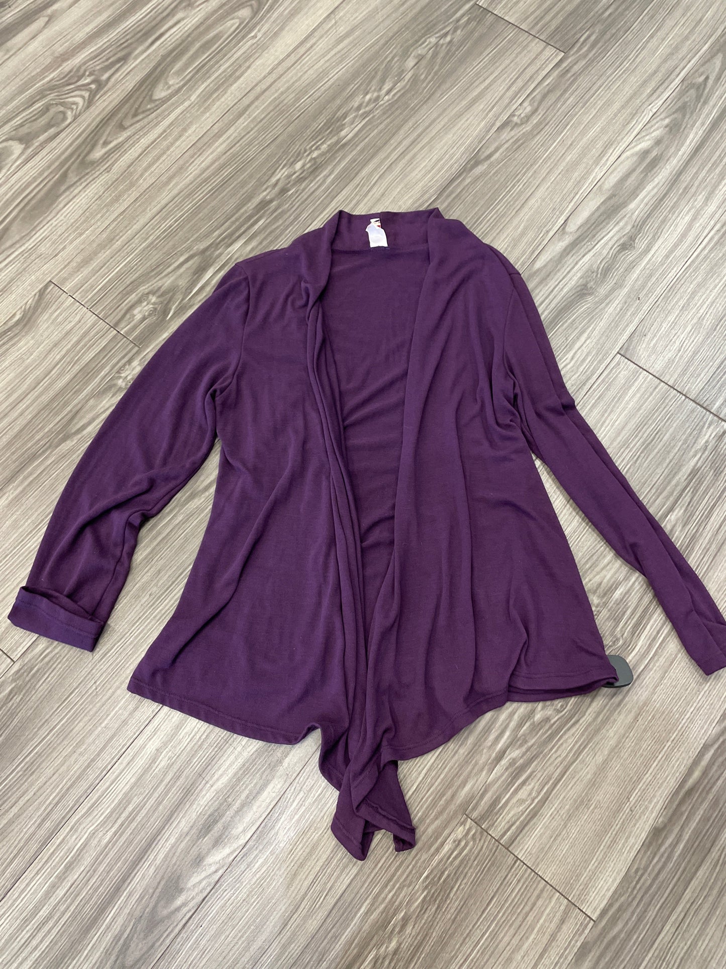 Cardigan By Clothes Mentor In Purple, Size: 1x