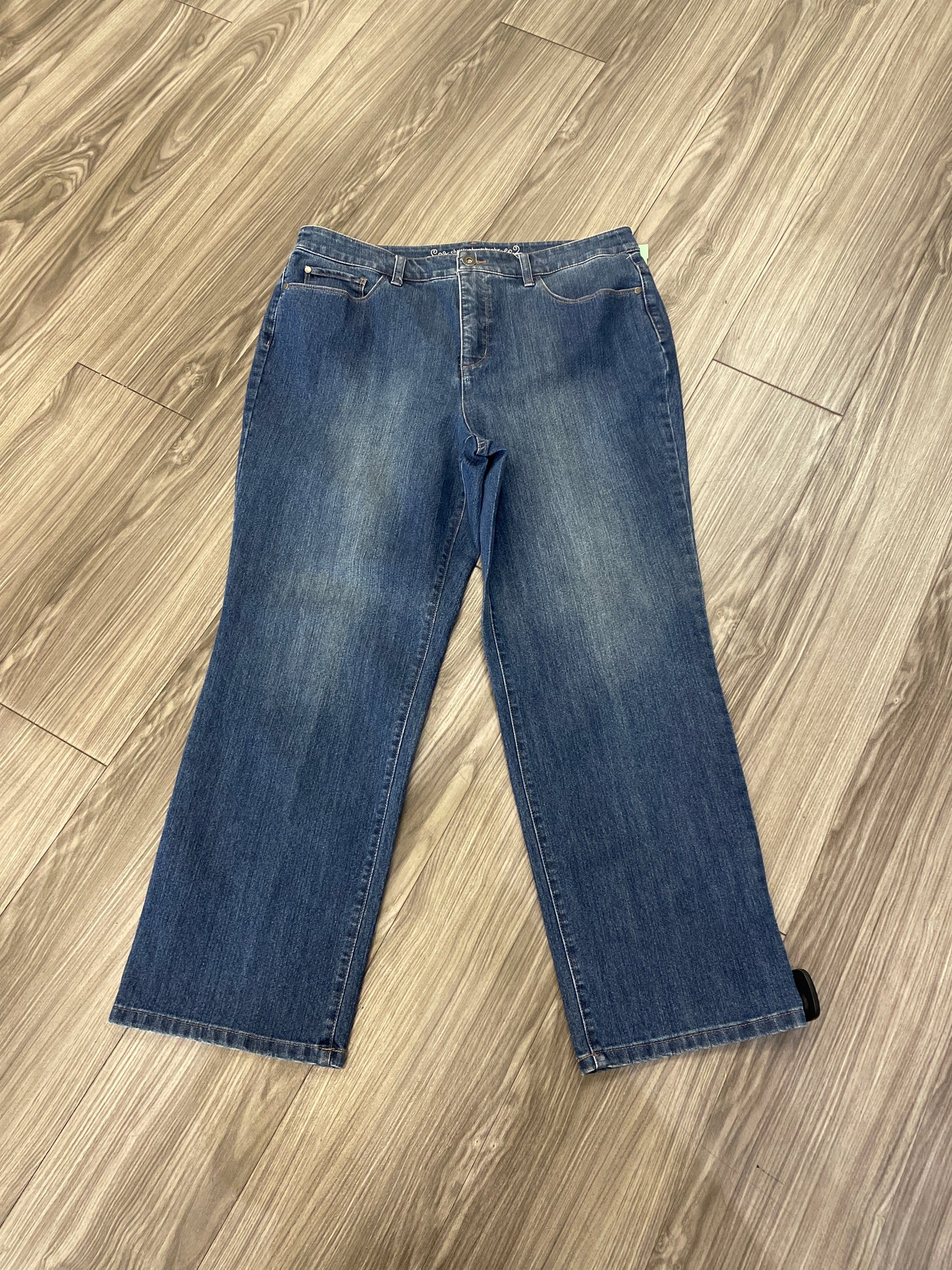 Jeans Straight By Christopher And Banks In Blue, Size: 14petite