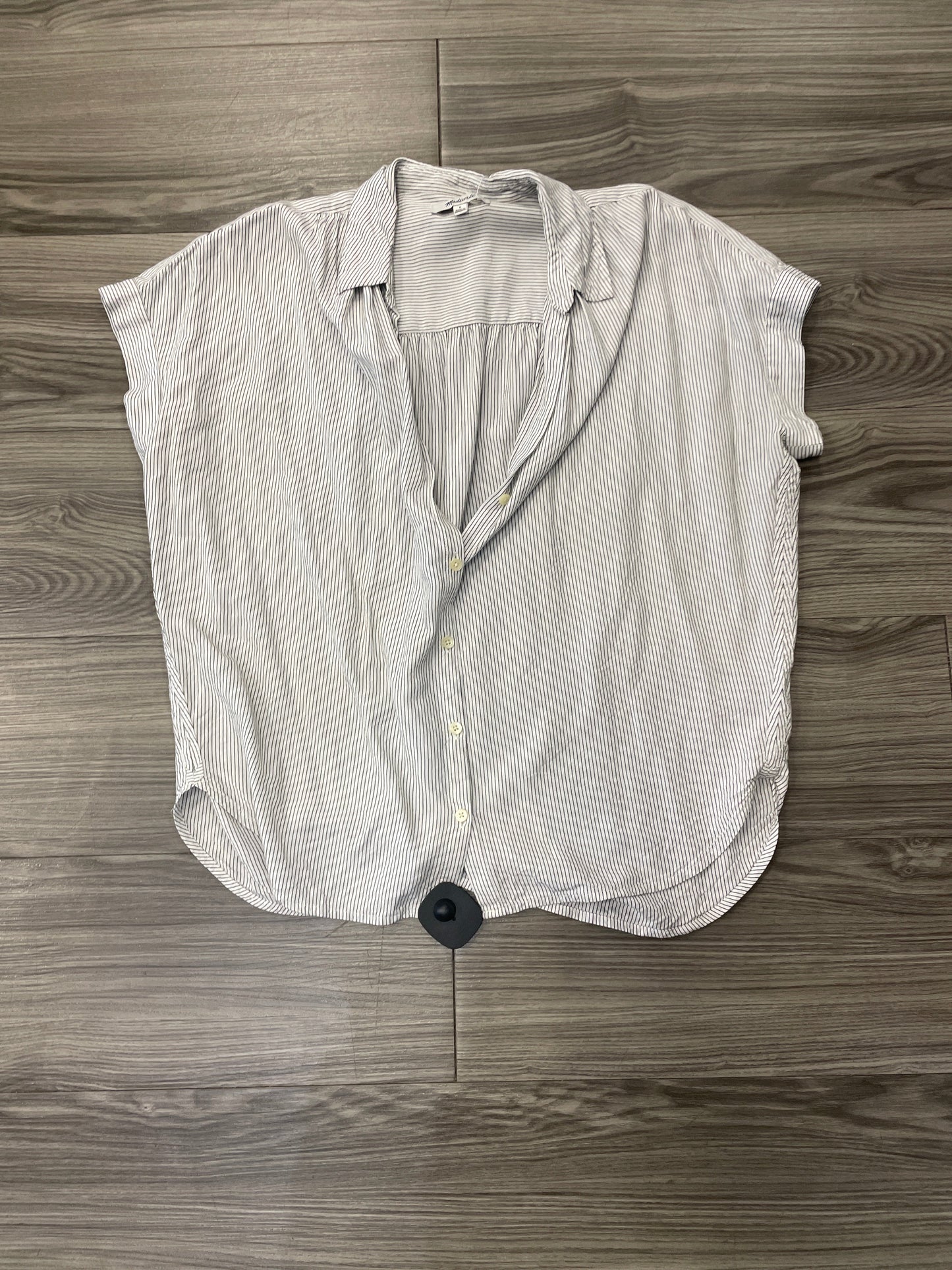 Top Short Sleeve By Madewell In Black & White, Size: S