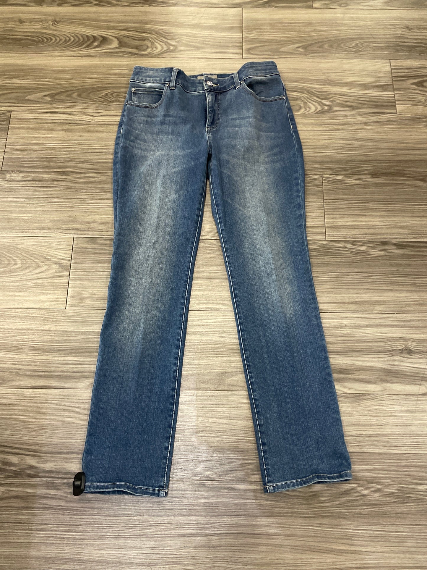 Jeans Straight By Chicos In Blue, Size: 8