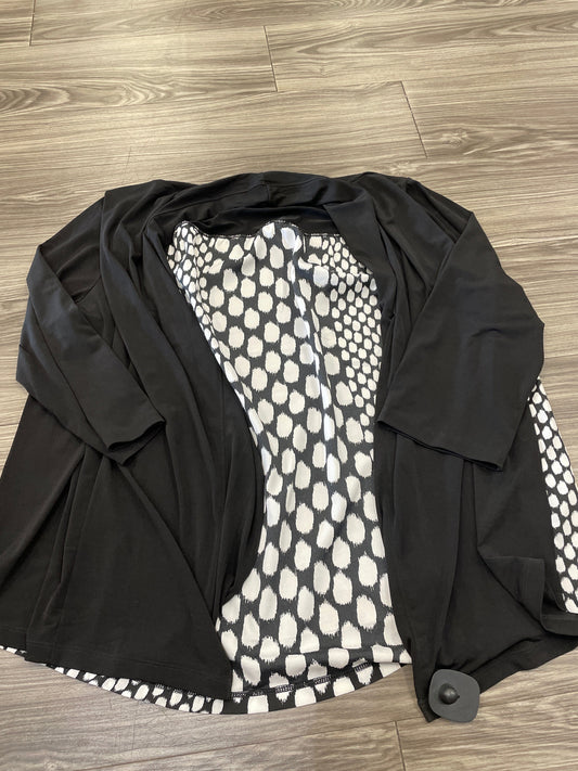 Cardigan By Chicos In Black & White, Size: Xl