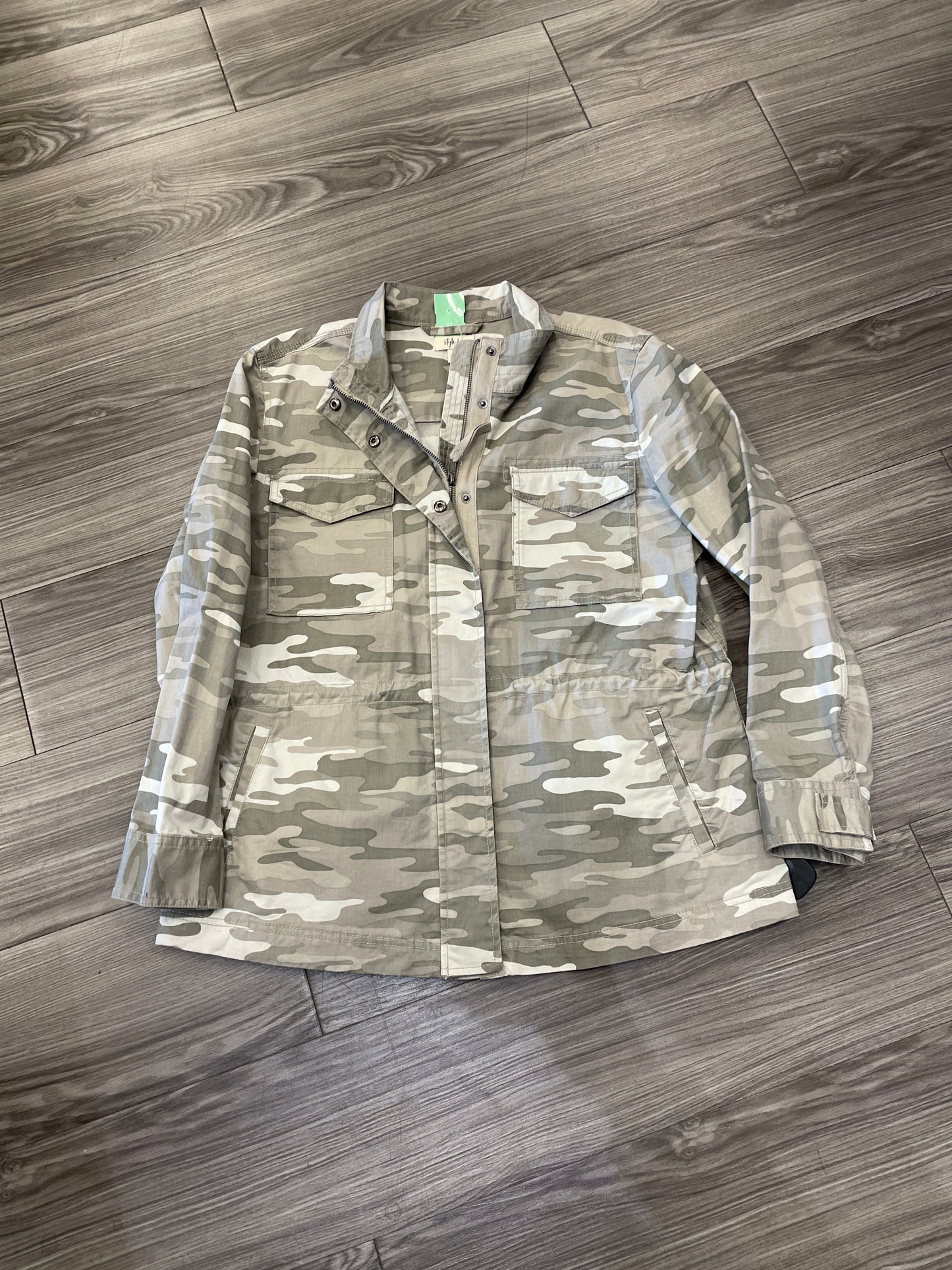 Jacket Utility By Style And Company In Camouflage Print, Size: Xl