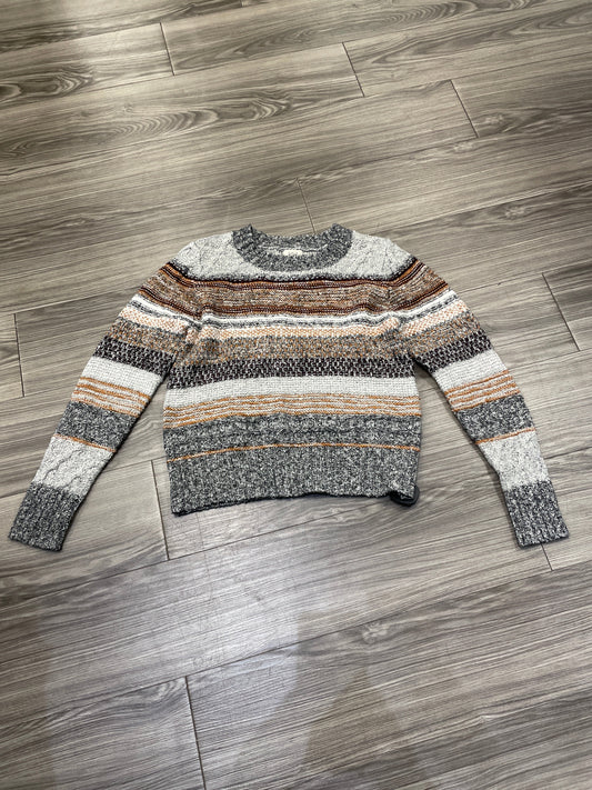 Sweater By Ana In Grey & Orange, Size: M