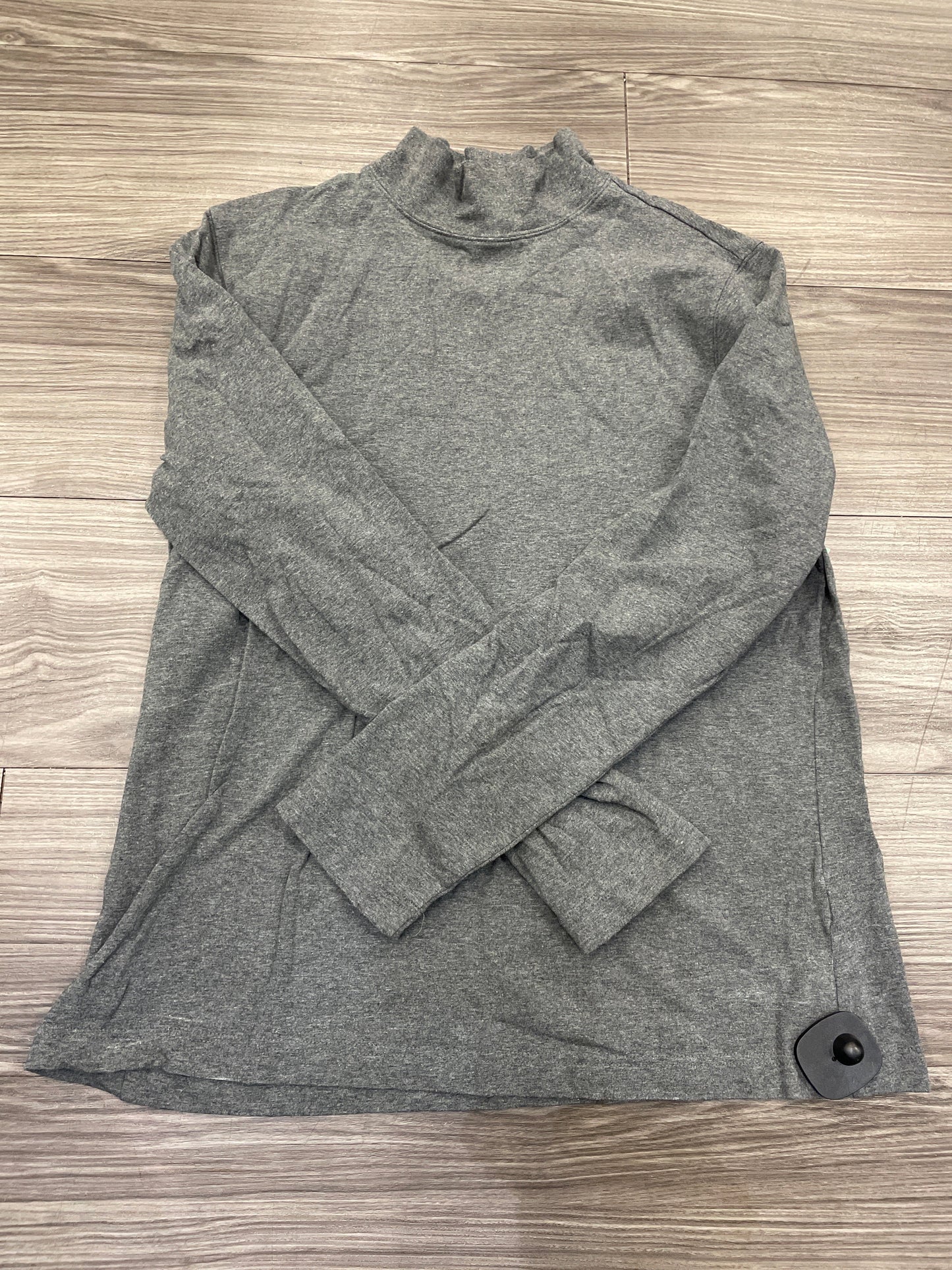 Top Long Sleeve By Croft And Barrow In Grey, Size: Xl