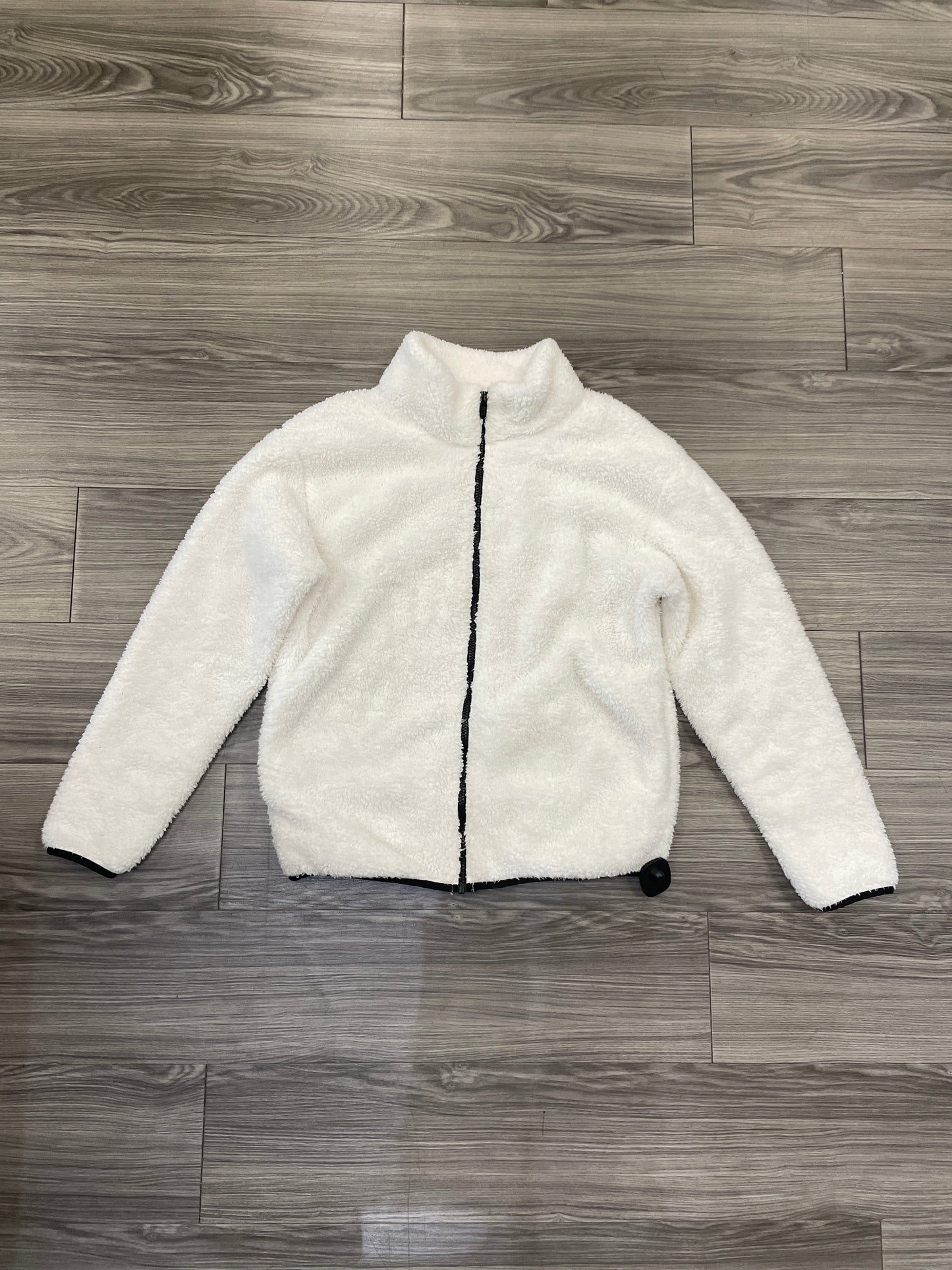 Jacket Fleece By Victorias Secret In White, Size: L