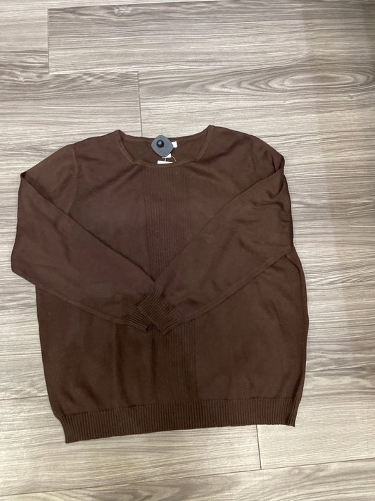 Sweater By Dressbarn In Brown, Size: 2x