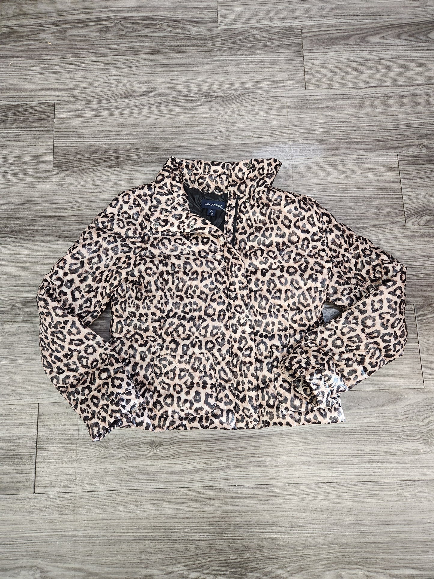 Jacket Puffer & Quilted By Lands End In Animal Print, Size: S