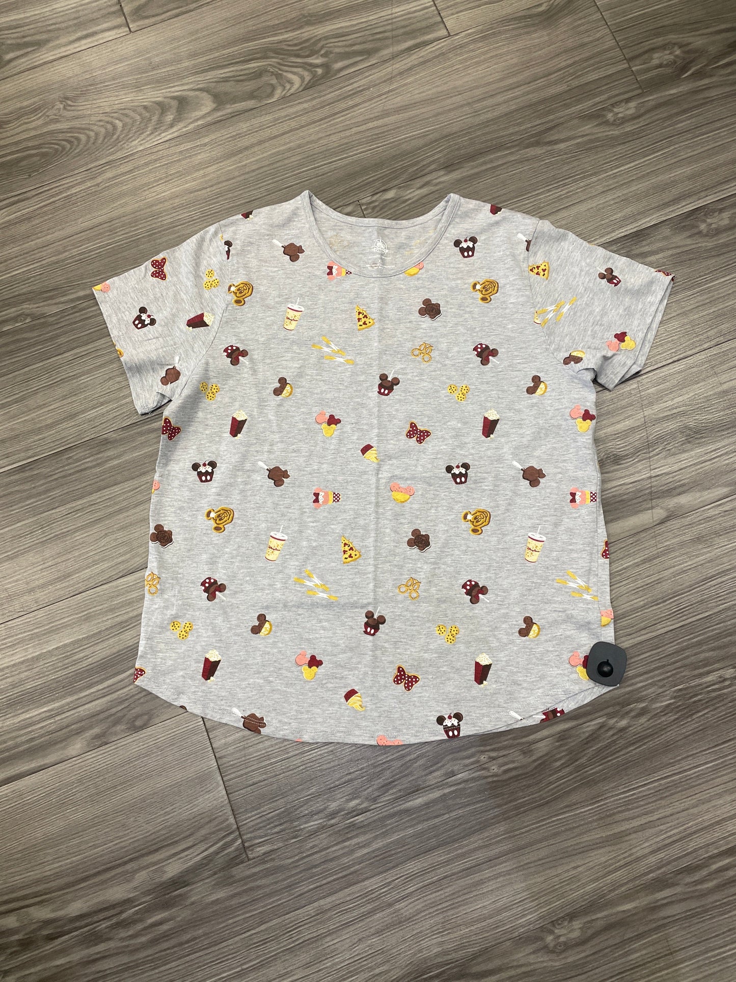 Top Short Sleeve By Disney Store In Grey, Size: Xl