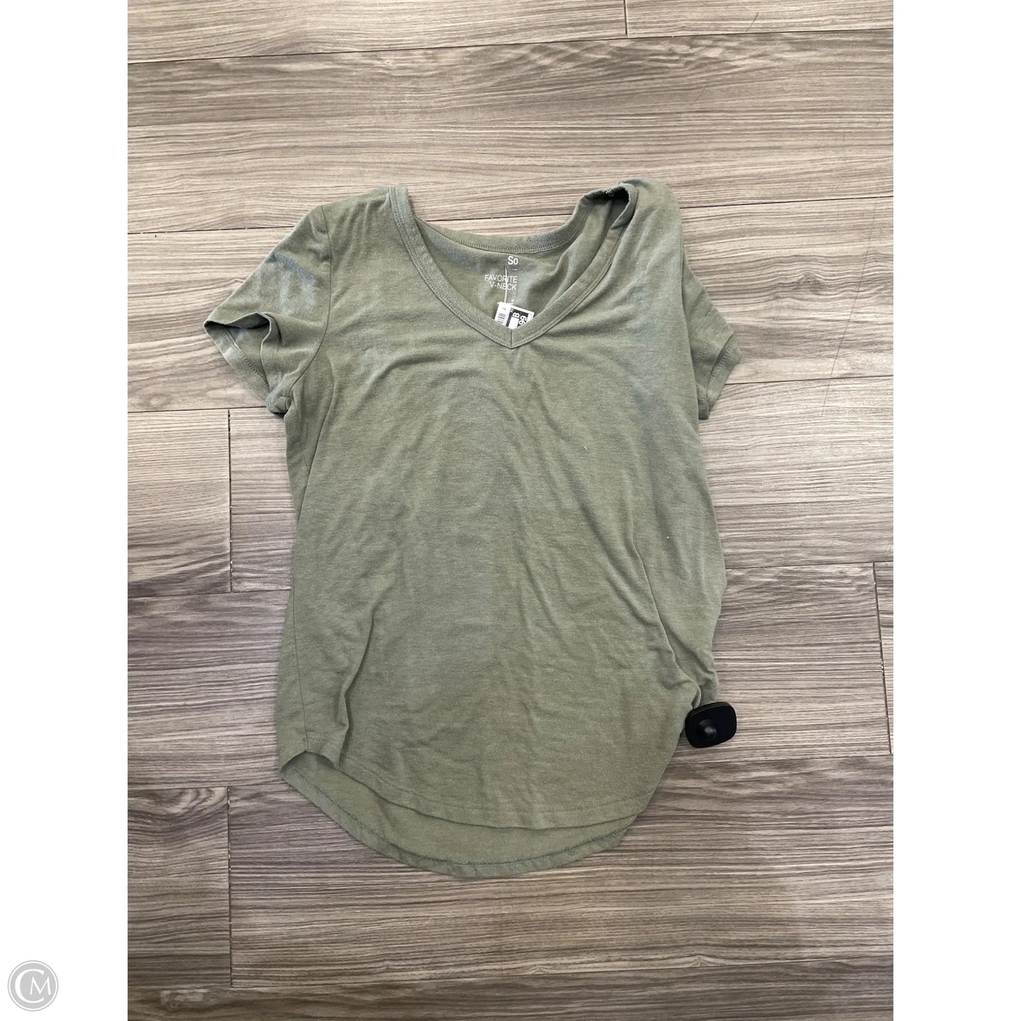 Top Short Sleeve Basic By So In Green, Size: M
