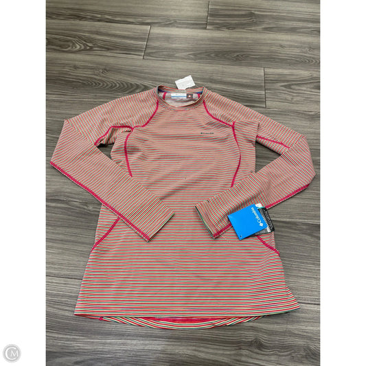 Athletic Top Long Sleeve Crewneck By Columbia In Striped Pattern, Size: M