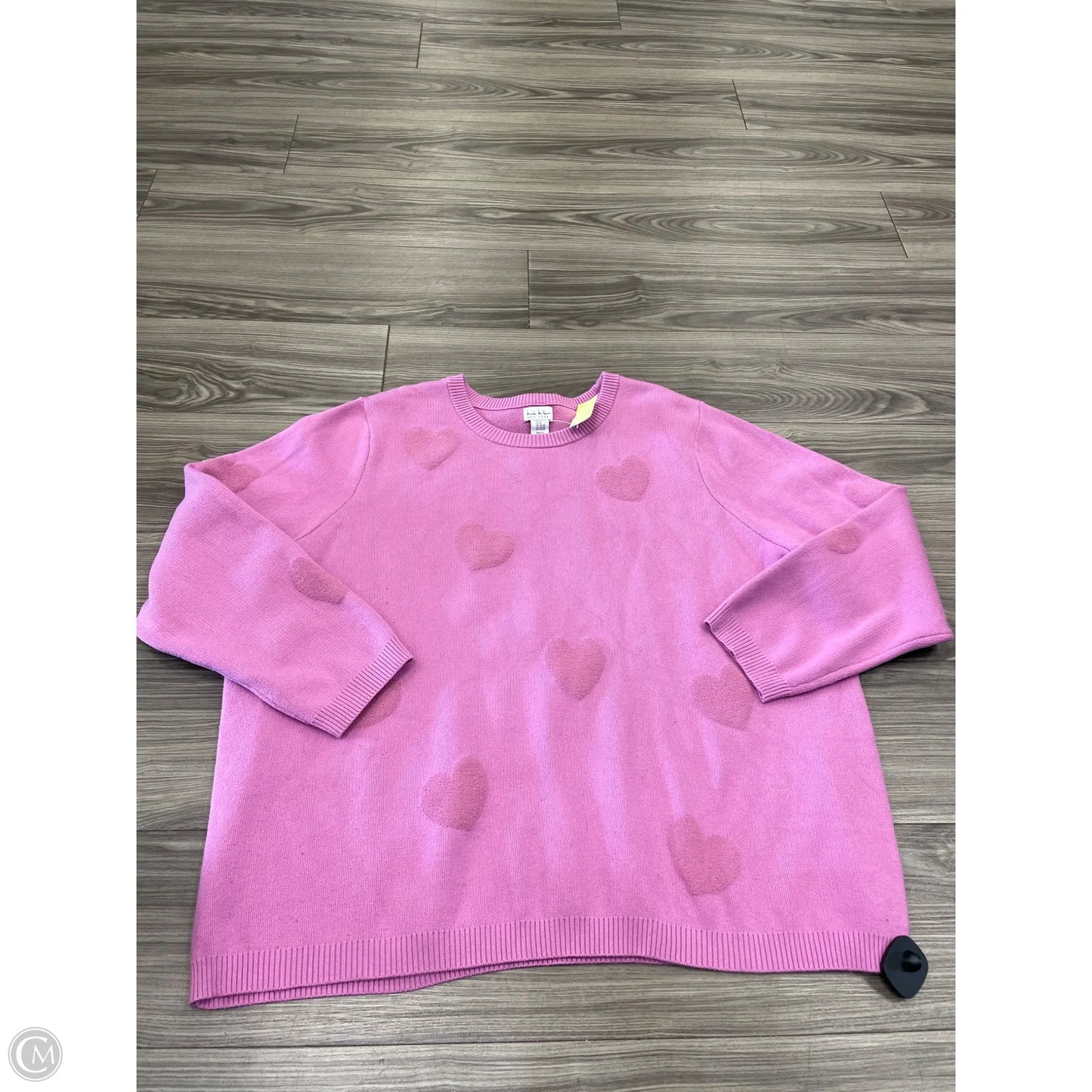 Sweater By Nicole Miller In Pink, Size: 3x