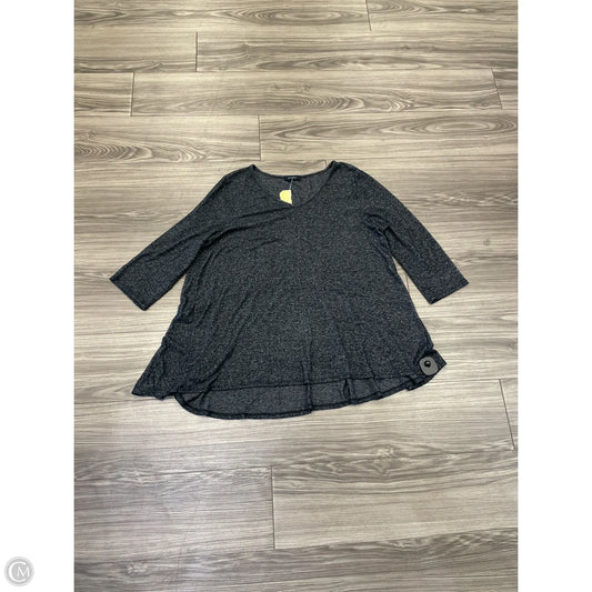Top Long Sleeve Basic By Clothes Mentor In Grey, Size: Xl