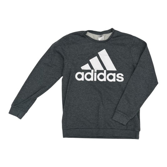 Athletic Sweatshirt Crewneck By Adidas In Grey, Size:L