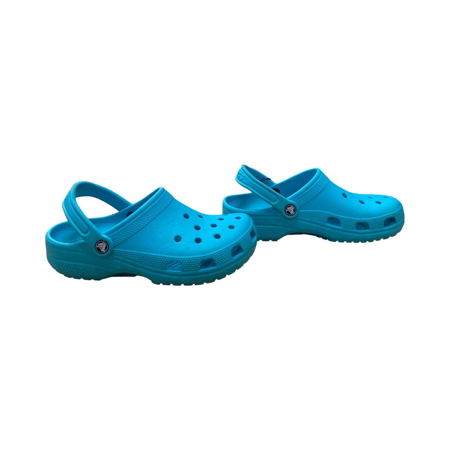Sandals Flats By Crocs In Blue, Size:8