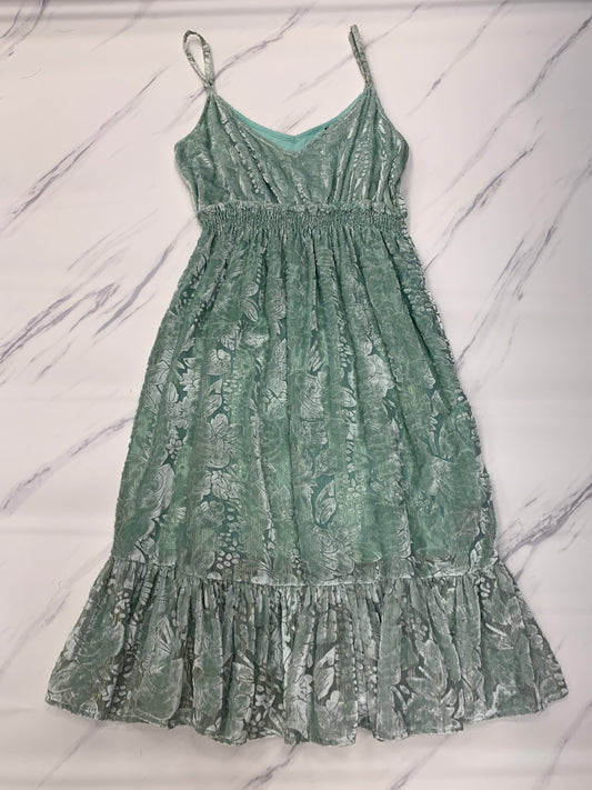 Dress Casual Midi By Anthropologie In Mint, Size: Petite   Small