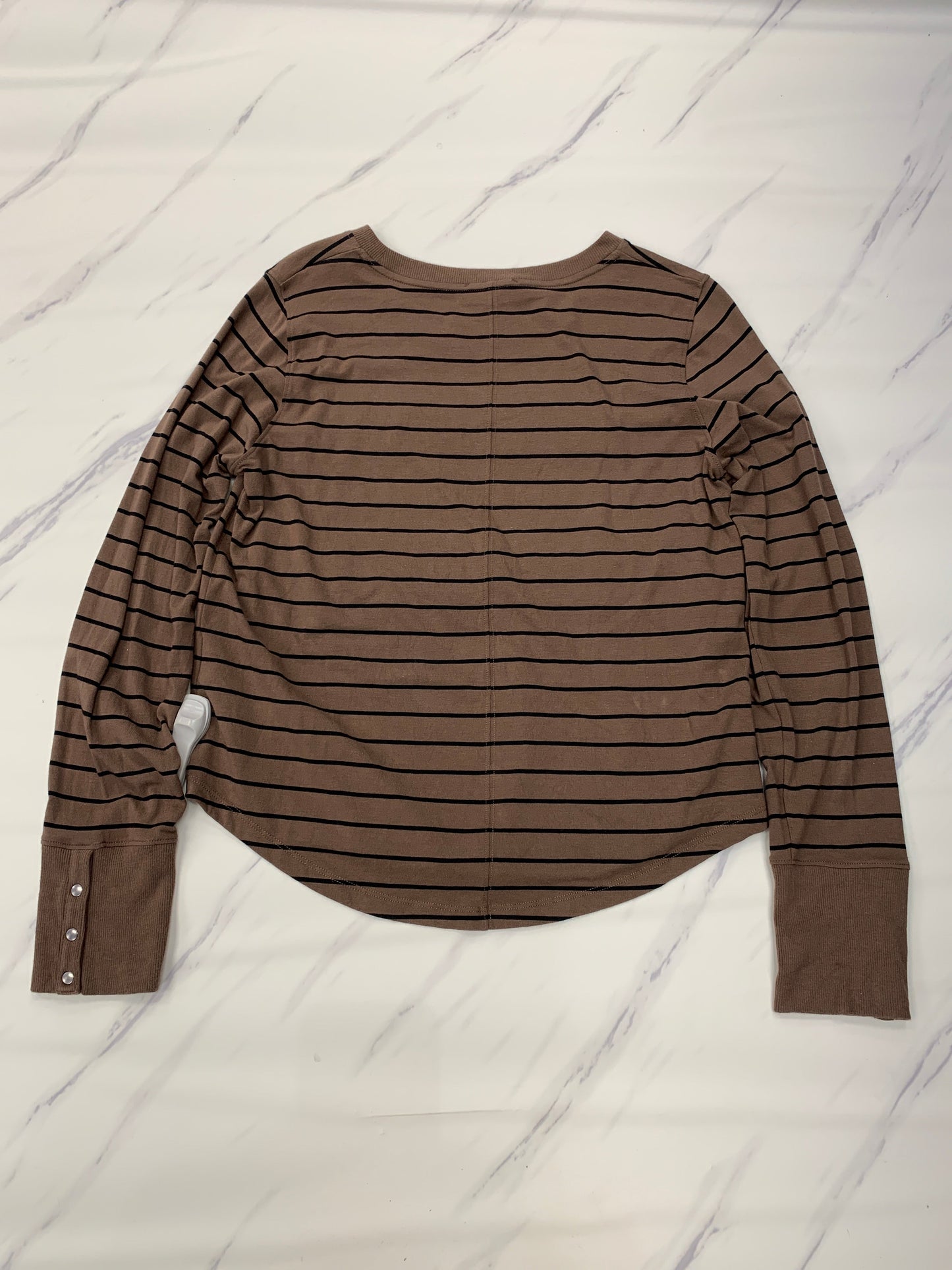 Striped Pattern Top Long Sleeve Basic Evereve, Size L