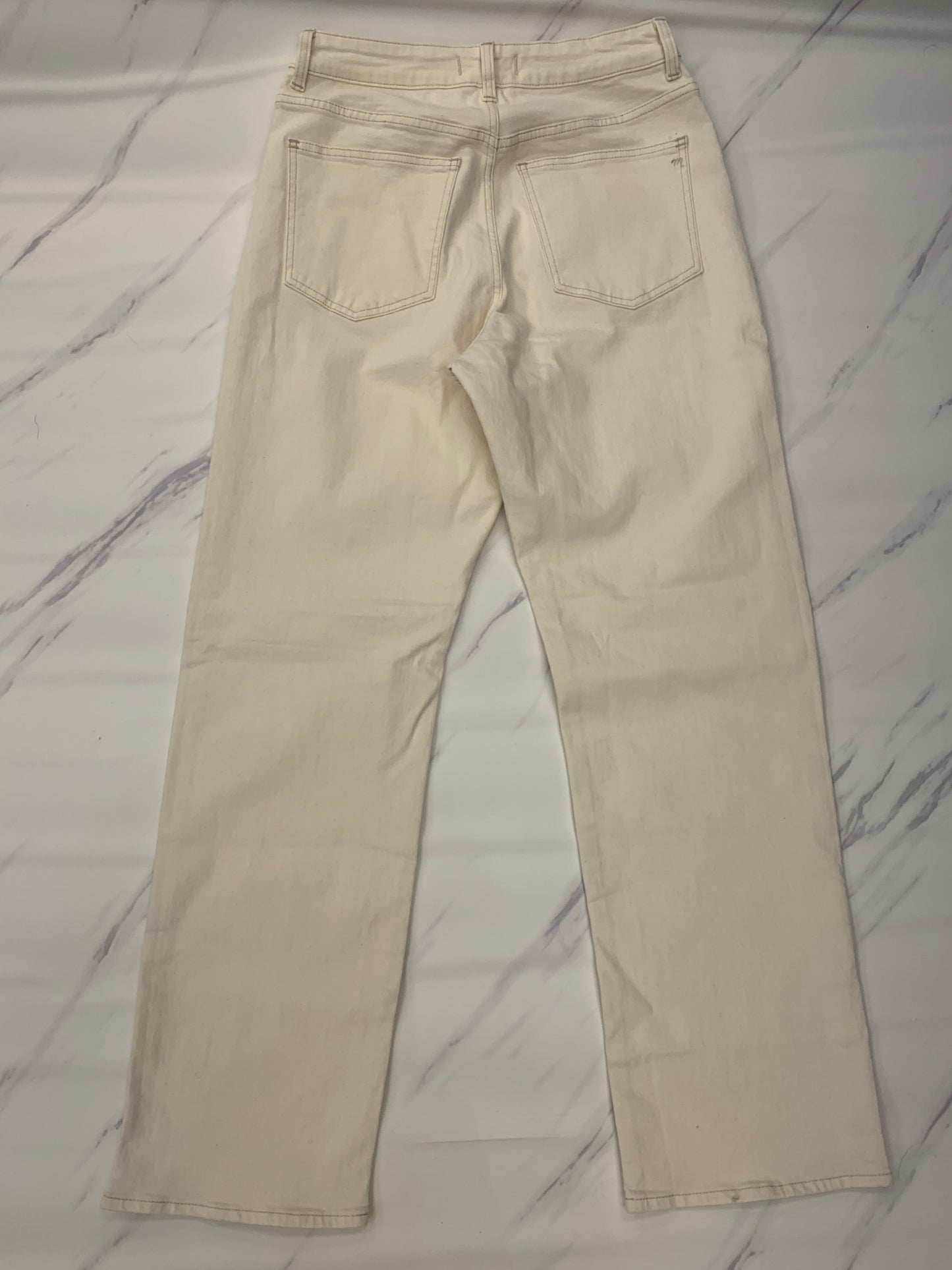 Jeans Straight By Madewell In Cream, Size: 8