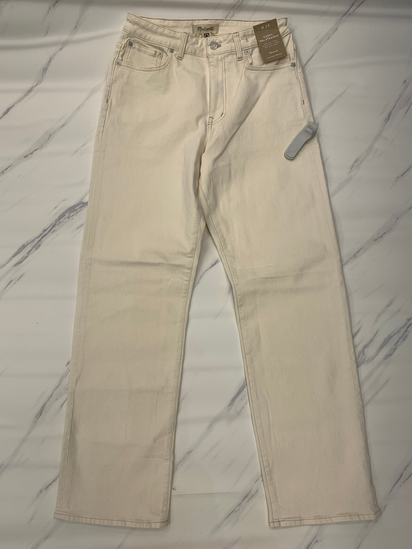 Jeans Straight By Madewell In Cream, Size: 8