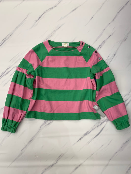 Top Long Sleeve By Maeve In Green & Pink, Size: Xxs