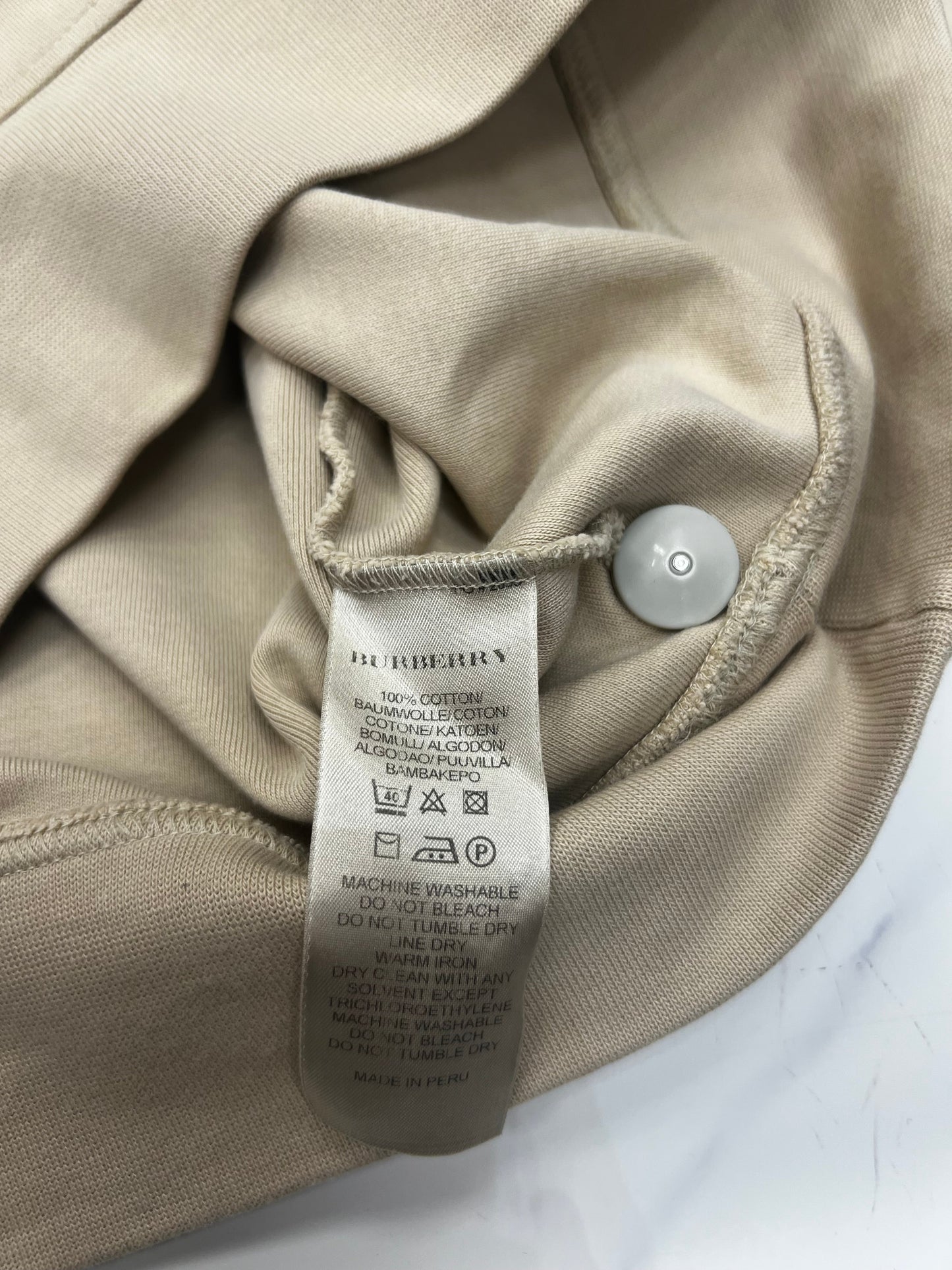 Sweatshirt Luxury Designer By Burberry In Tan, Size: S