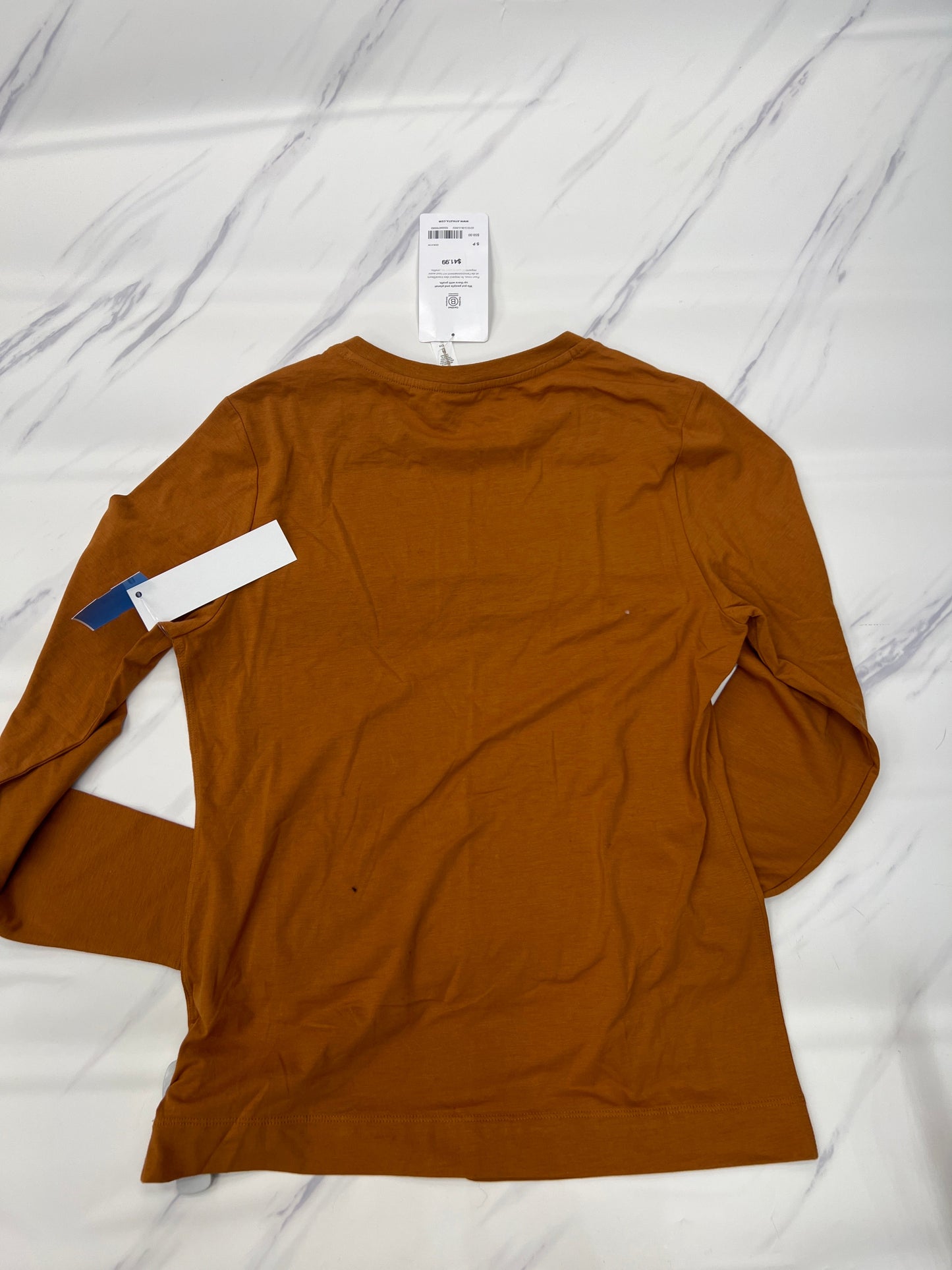 Athletic Top Long Sleeve Crewneck By Athleta In Orange, Size: S