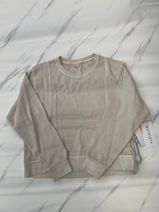 Athletic Top Long Sleeve Crewneck By Athleta In Beige, Size: M