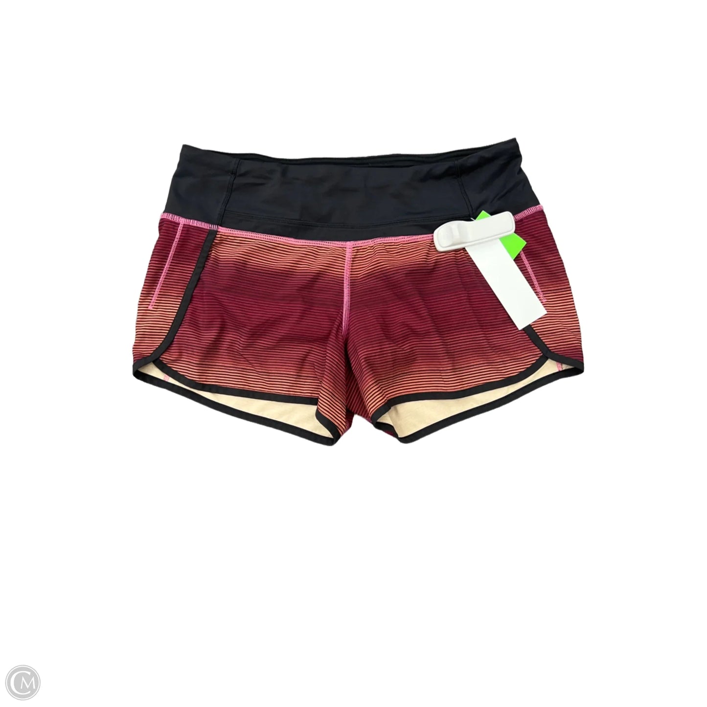 Athletic Shorts By Lululemon In Striped Pattern, Size: 6