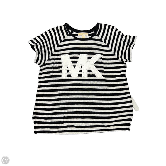 Top Short Sleeve Basic By Michael By Michael Kors In Striped Pattern, Size: M