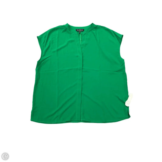 Top Short Sleeve By Eloquii In Green, Size: 16